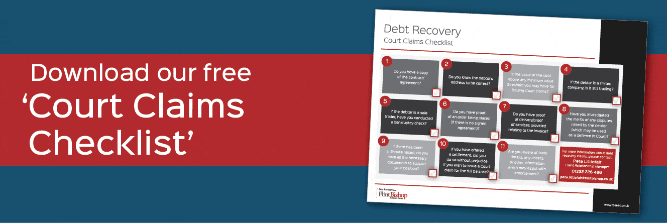 Download our free Court Claims Checklist